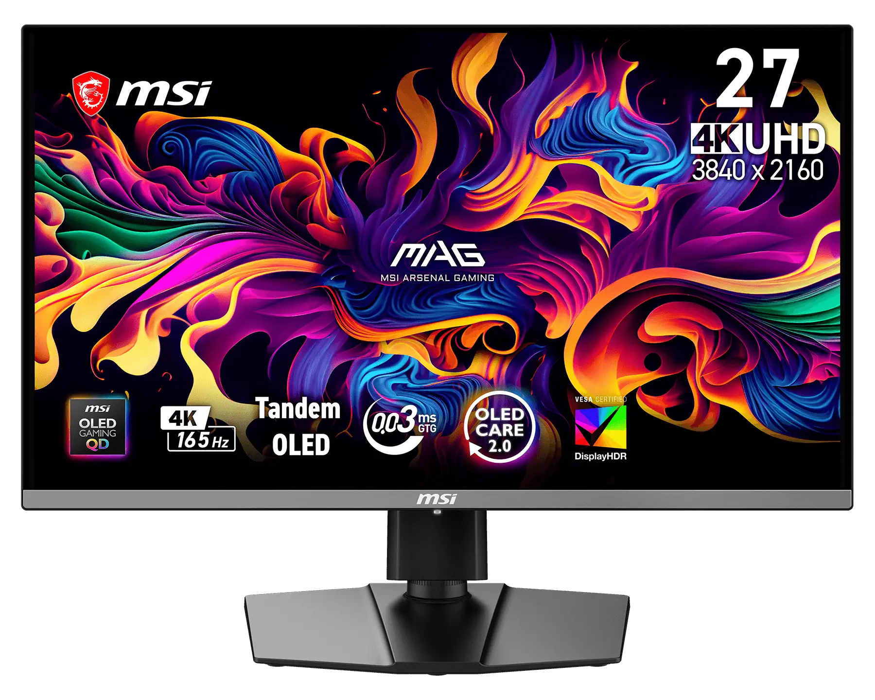 Monitor Gaming MSI MAG 272UPDE QD-OLED E16, 26.5", UHD 4K QD-OLED, 165Hz, 0.03ms, 2xHDMI+DP+USB-C - Zezë