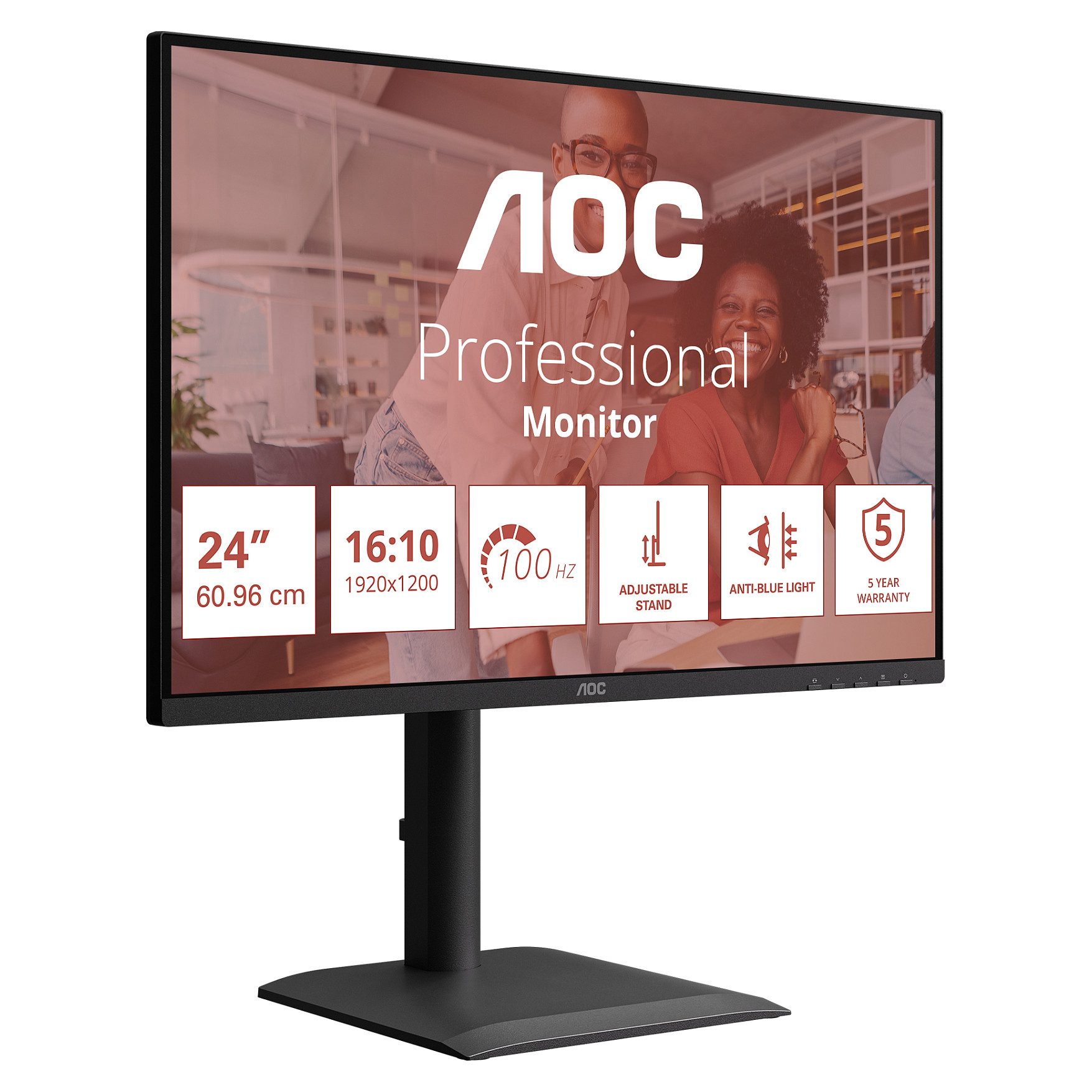 Monitor AOC X24E4U / 24"/ Full HD IPS LED / 100Hz / 4ms / HDMI+VGA+USB+DP - Zezë thumbnail 3