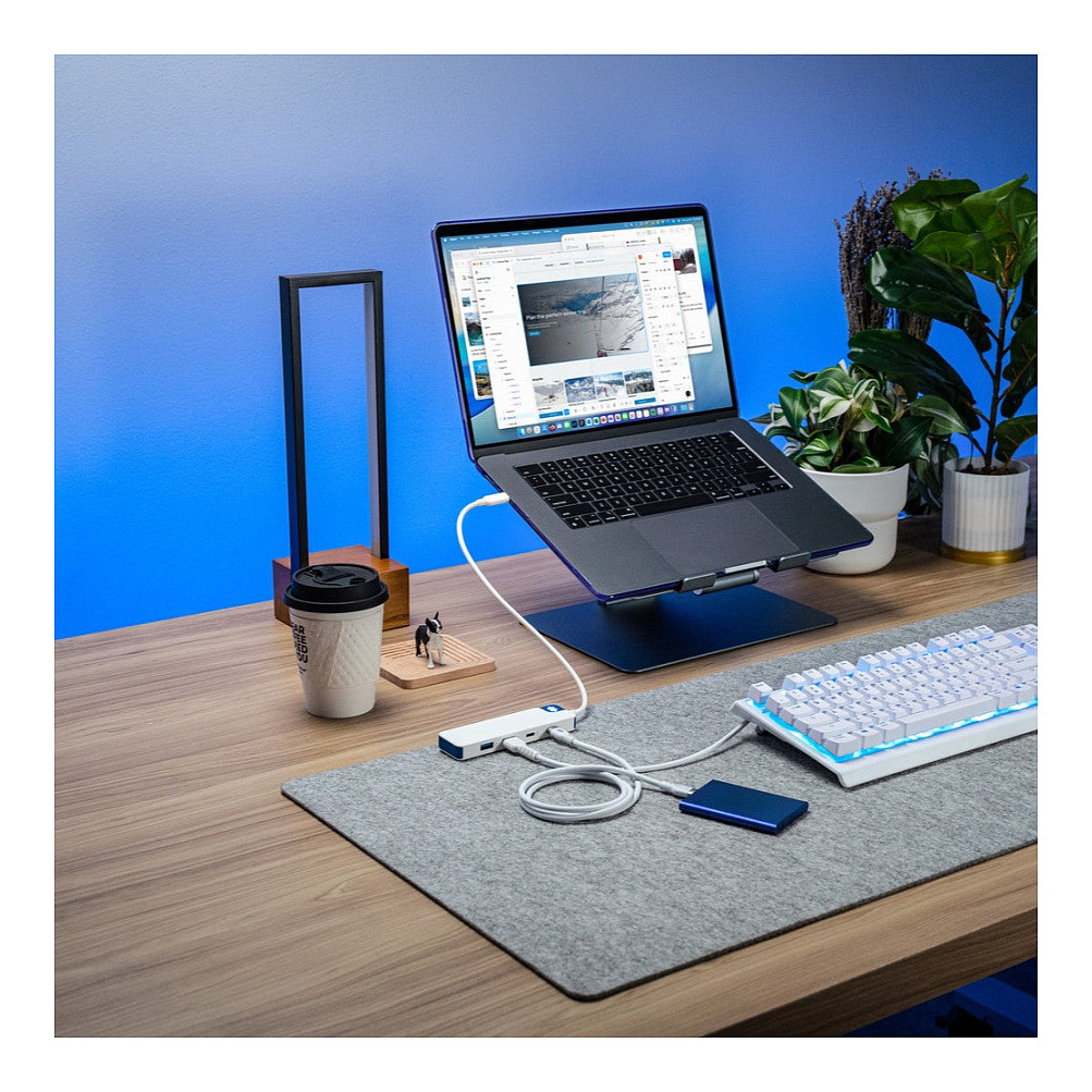 Hub Targus HyperDrive Flex HD5201BUGL / 4x USB-C / 5Gbps – Blu/Bardhë 2