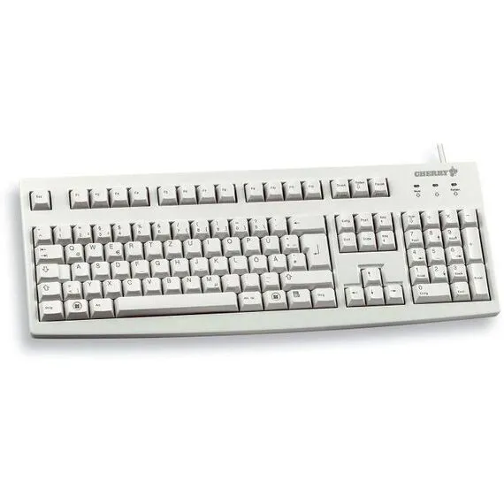 Tastierë me kabllo CHERRY G83-6105, USB, 105 Taste, AZERTY – Gri