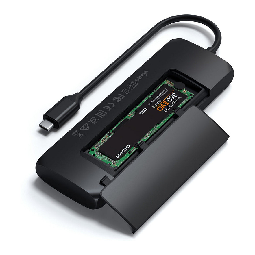 Hub Satechi ST-UCHSEK / 2x USB-A / 1x HDMI / 1x USB-C PD / M.2 SATA SSD / 100W – Zezë 2