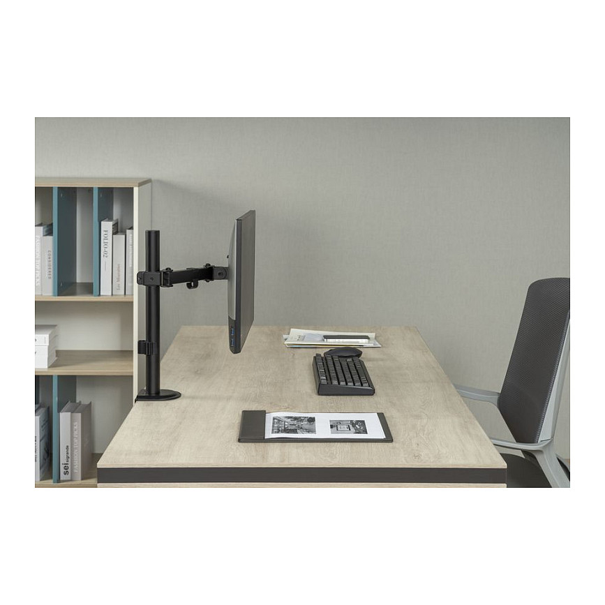 Mbajtëse për Monitor Equip 650156 , 1 Monitor , 17–32" , deri 9kg , e rregullueshme , e pjerrët , e rrotullueshme , VESA 75x75 & 100x100 - Zezë 7