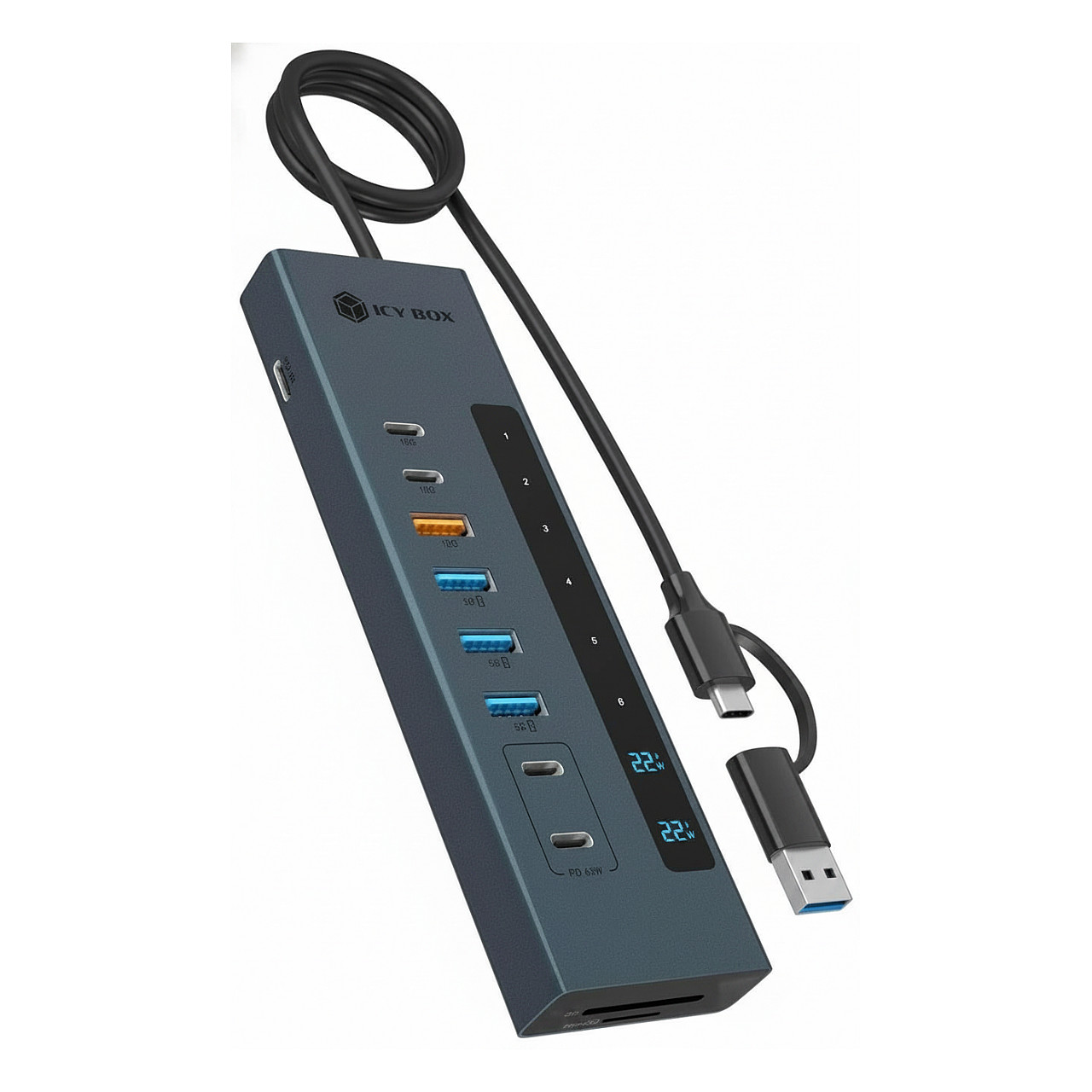 Hub ICY BOX IB-HUB1436-CPD, 2x USB-A, 2x USB-C, USB 3.2 Gen 2, 10Gbps, Power Delivery 100W - Zezë 6
