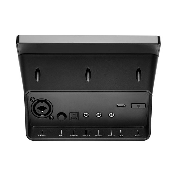 Kontrollues audio për transmetim Hercules Stream 200 XLR, kartë zanore e integruar, hyrje mikrofoni XLR, ekran LCD 4.3", USB-C - Zezë 3