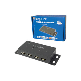 Hub LogiLink UA0141A, 4x USB-A, USB 2.0, 480Mbps, 5V 2A, Metal - Zezë 3