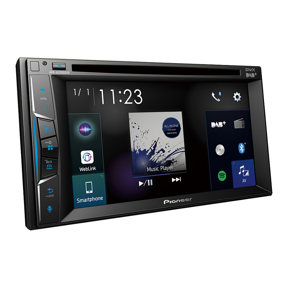 Radio multimedia për veturë Pioneer AVH-A3200DAB, 2 DIN, ekran me prekje 6.2", CD/DVD, DAB+, Bluetooth, 4 × 50 W - Zezë 3