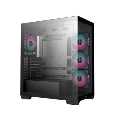 Kasë DeepCool CG580 4F V2 / ATX Mid-Tower / Panoramic 270° / 4x120mm ARGB / USB Type-C / Xham i Temperuar – Zezë 2