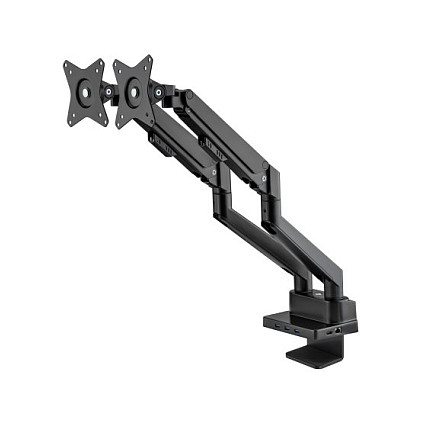 Mbajtëse për Monitor Manhattan 461887 / 2 Monitorë / 17–32" / deri 9kg për Monitor / VESA 75x75 & 100x100 / Gas Spring - Zezë 2