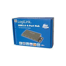 Hub LogiLink UA0141A, 4x USB-A, USB 2.0, 480Mbps, 5V 2A, Metal - Zezë 2
