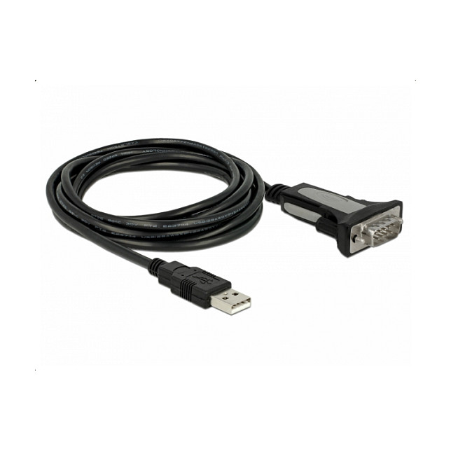 Adapter USB DELOCK USB 2.0 Type‑A to Serial RS‑232 DB9 3m