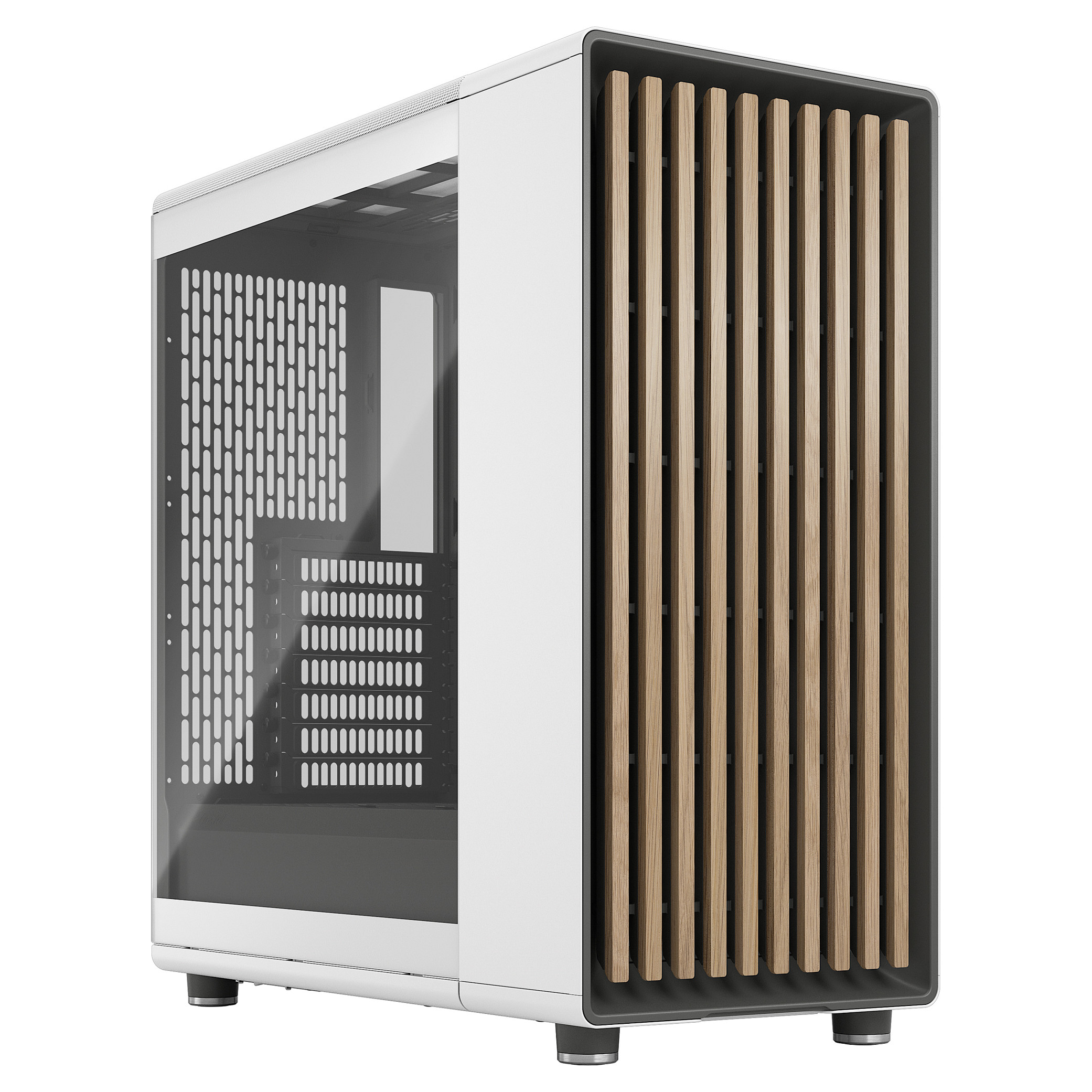 Kasë PC Fractal Design North / Midi Tower / ATX / 2x 140mm Fan - Bardhë
