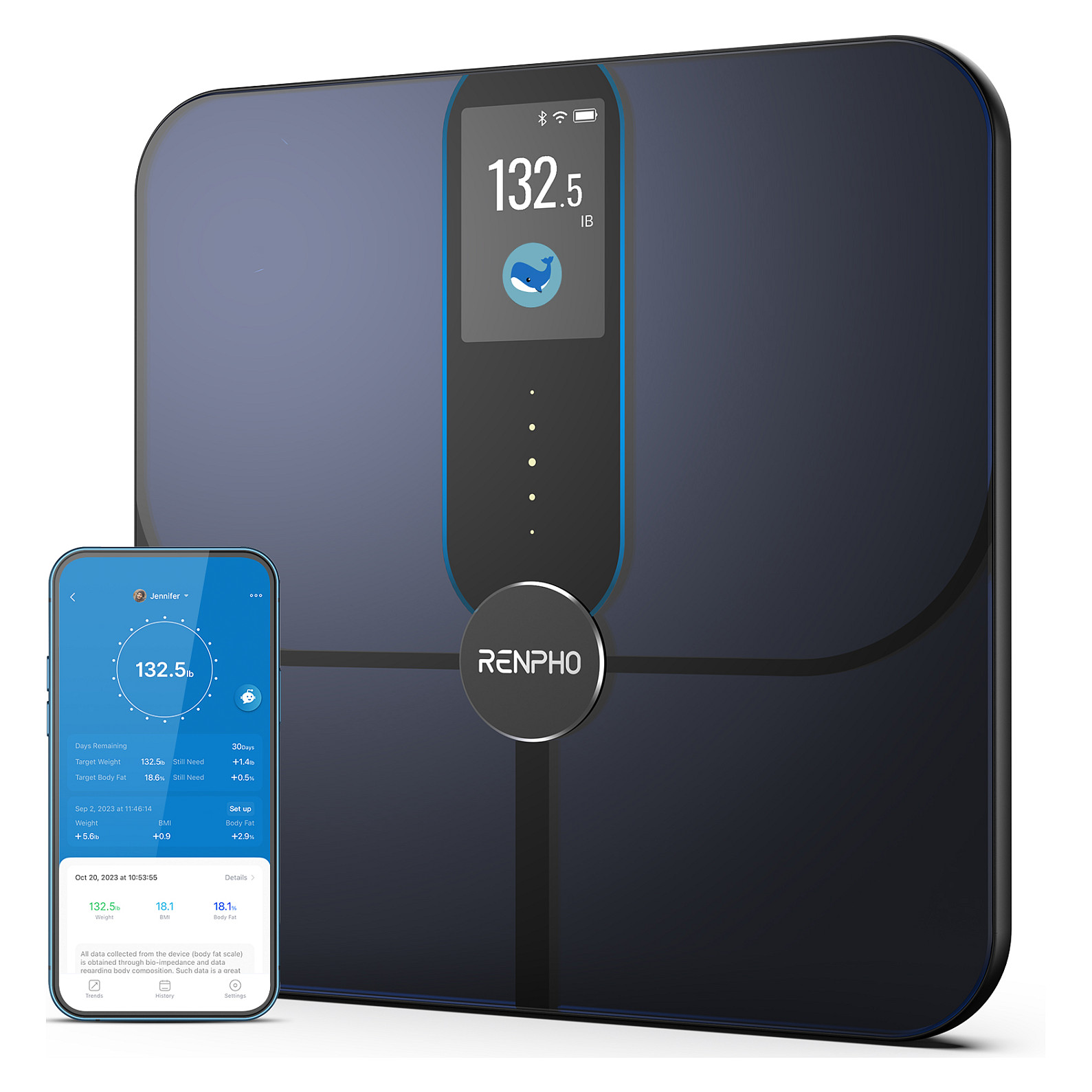 Peshore Garmin Index S2 / Smart Scale / Wi-Fi / BMI / Matje të Përbërjes Trupore – Bardhë 9