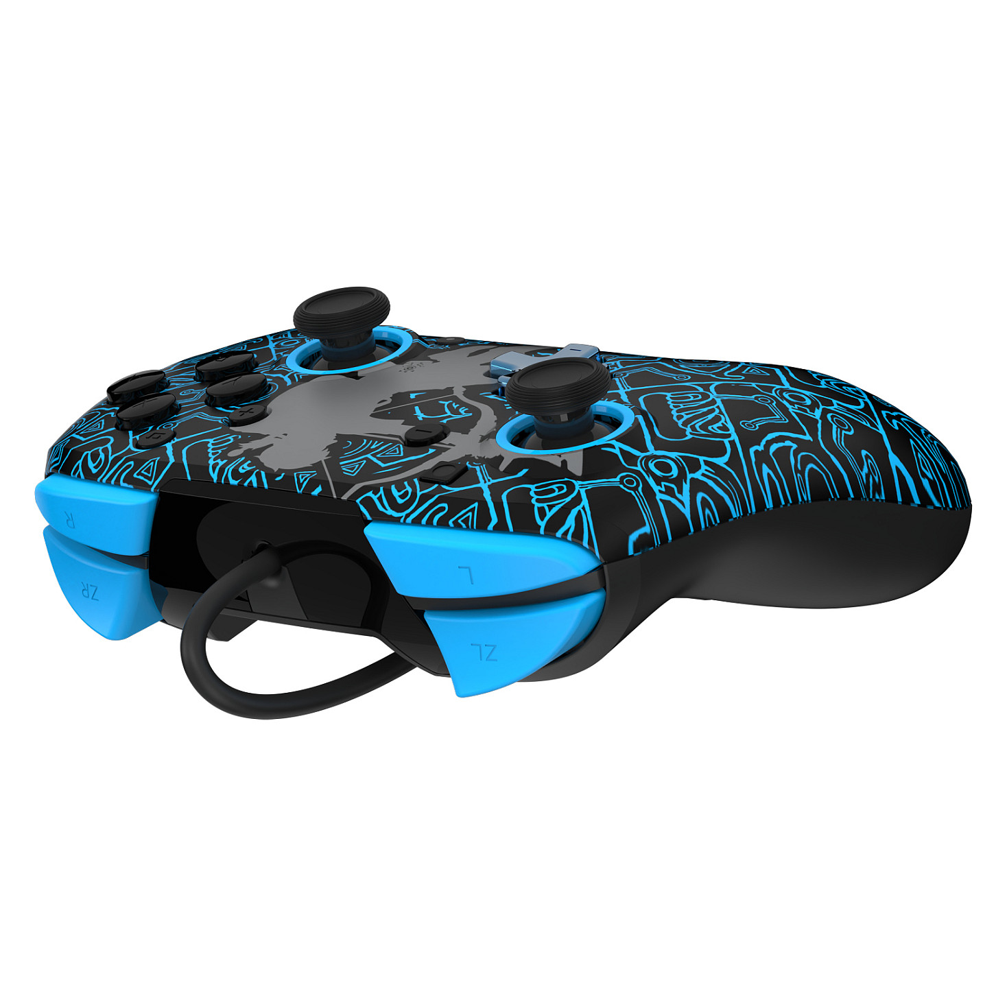Kontroller Nintendo PDP Rematch GLOW Sheikah Shoot Switch - Blu 6