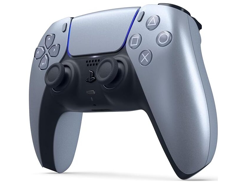 Kontroller për Sony PS5 DualSense V2, Wireless, Bluetooth 5.1, USB-C, Feedback Haptik, Adaptive Triggers - Argjend/Zezë