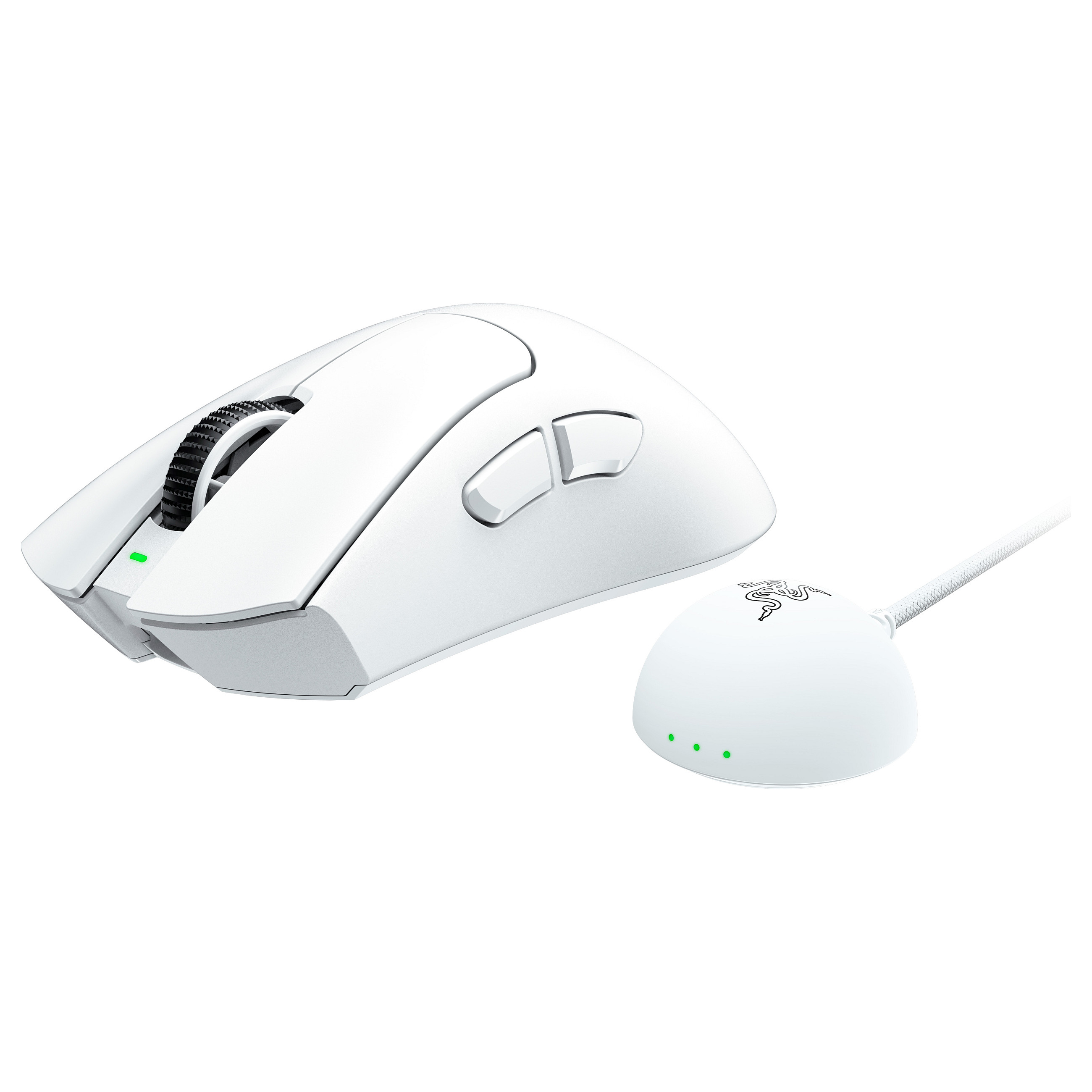Maus Gaming Razer DeathAdder V4 Pro Wireless & Wired - Bardhë thumbnail 5