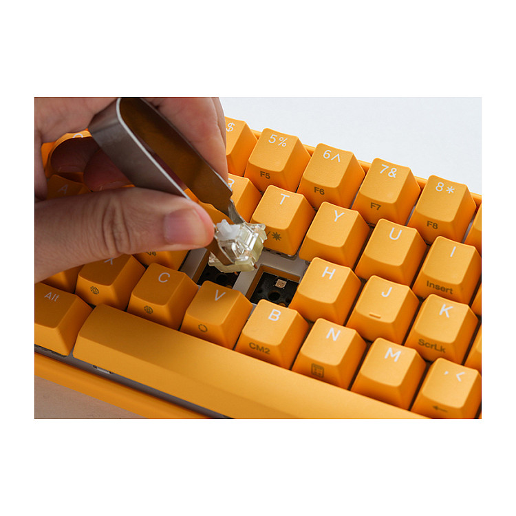 Tastierë Gaming Ducky One 3 Yellow Mini 60% / Mekanike / Cherry MX Red / Hot-Swap / RGB / USB-C / 1000Hz - Verdhë 4
