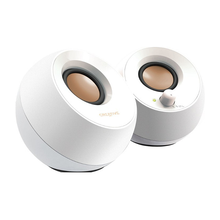 Altoparlantë për PC Creative Labs Pebble, 2.0, 4.4W – Bardhë