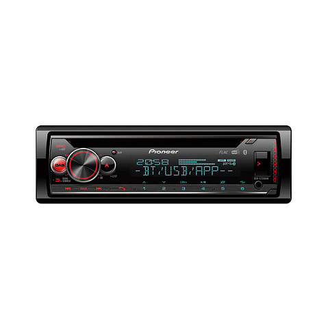 Radio për veturë Pioneer DEH-S720DAB, 1 DIN, CD, DAB+, FM, Bluetooth, USB, AUX, 4 × 50 W, ndriçim shumëngjyrësh - Zezë