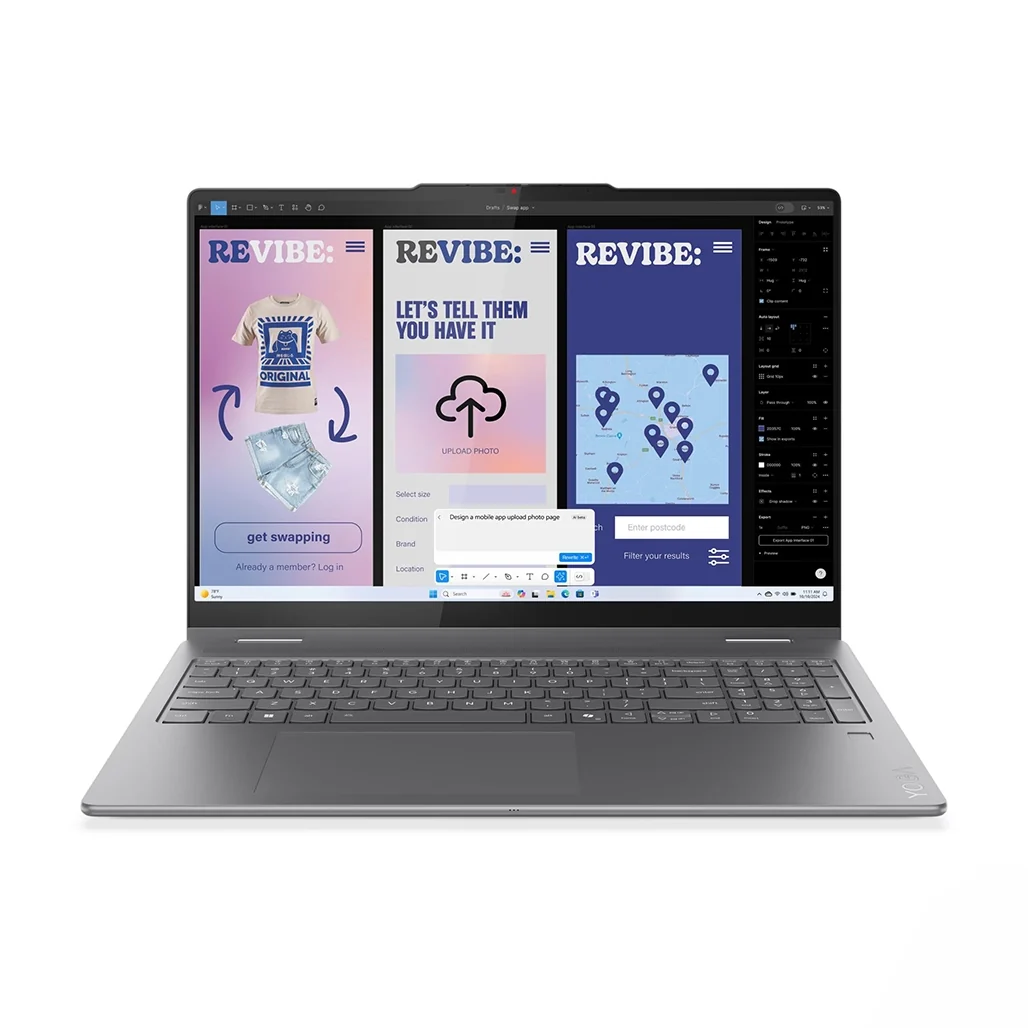 Laptop Lenovo Yoga 7 16ILL10 2-IN-1 / Ultra 7 256V / 16GB LPDDR5x / 512GB / 16" 2K Touch / Integrated Intel Arc 140V - Gri 4