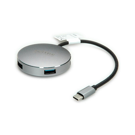 Hub ROLINE 14.02.5036 / 4x USB-A / USB-C / USB 3.2 Gen 1 / 5Gbps / 0.15m – Gri 2