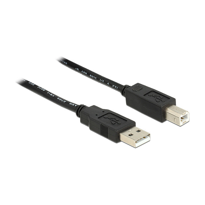 Kabllo USB DeLOCK 83557, USB-A në USB-B, 20 m, USB 2.0 – Zezë 3