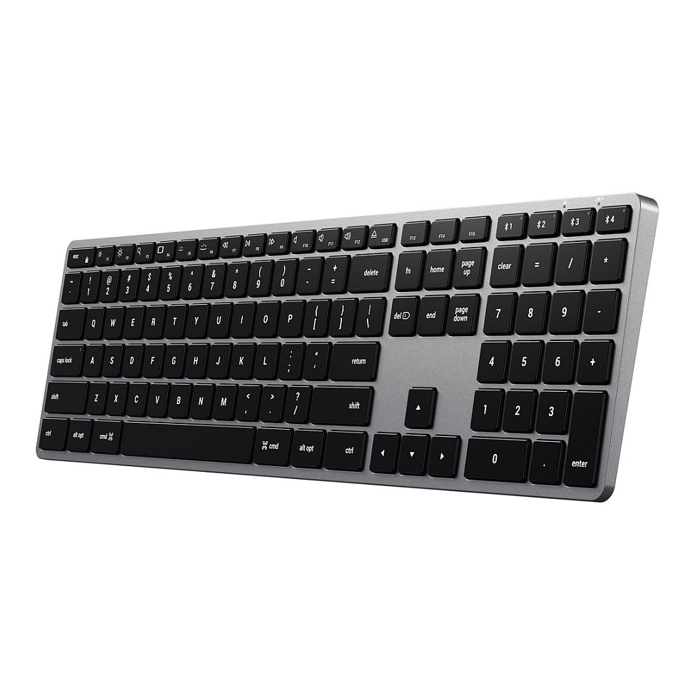 Tastierë Pa kabllo Satechi Slim X3 / Full-Size / QWERTZ Gjerman / Bluetooth / 4 Paisje / USB-C - Zezë/Hiri 3
