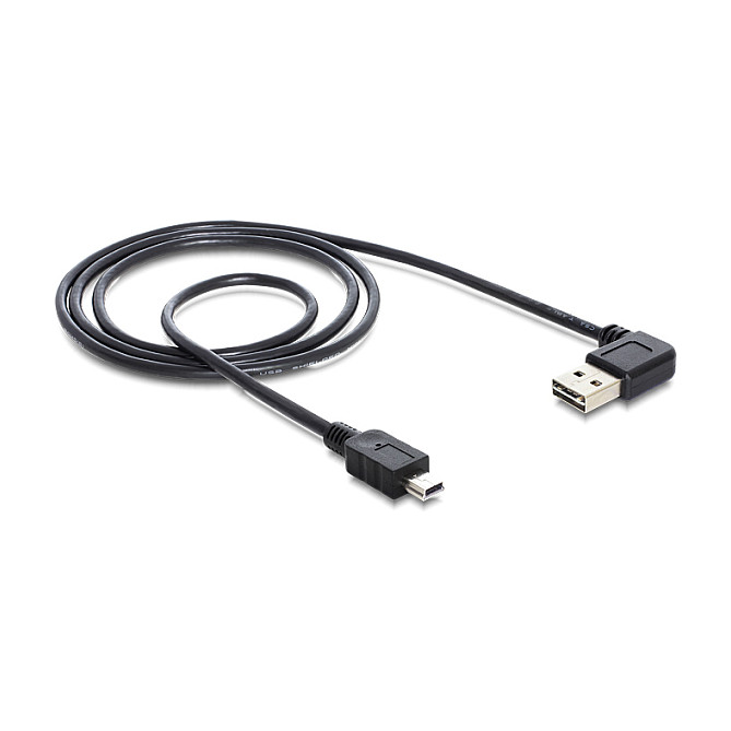 Kabllo USB DeLOCK 83379, USB-A në Mini USB-B, 2 m, USB 2.0, EASY-USB me kënd të rregullueshëm – Zezë 2