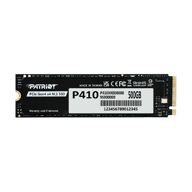 SSD e Brendshme Patriot P410, 500GB, M.2 2280, PCIe 4.0 x4 NVMe 1.4, 5000MB/s Lexim, 2300MB/s Shkrim