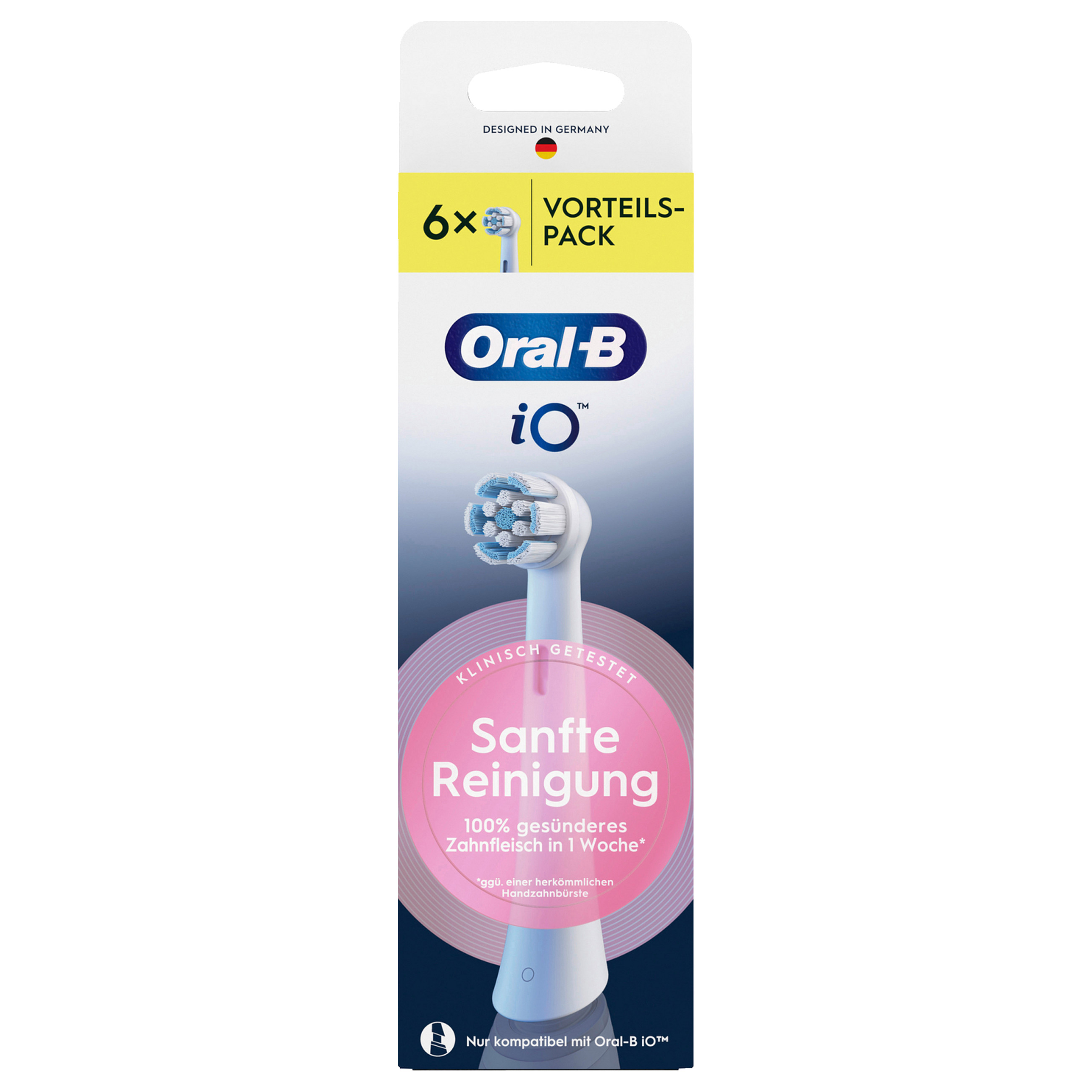 Koka Zëvendësuese për Furçë Dhëmbësh Oral-B iO Sanfte Reinigung / 6 Copë / Fije të Buta / Për Oral-B iO – Bardhë 3
