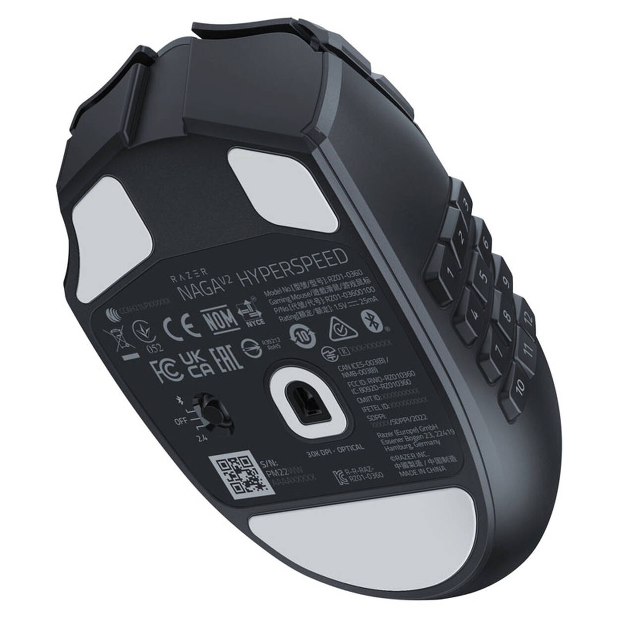 Maus Gaming Razer Naga V2 HyperSpeed / Wireless / 30000 DPI / 19 Butona – Zezë 4