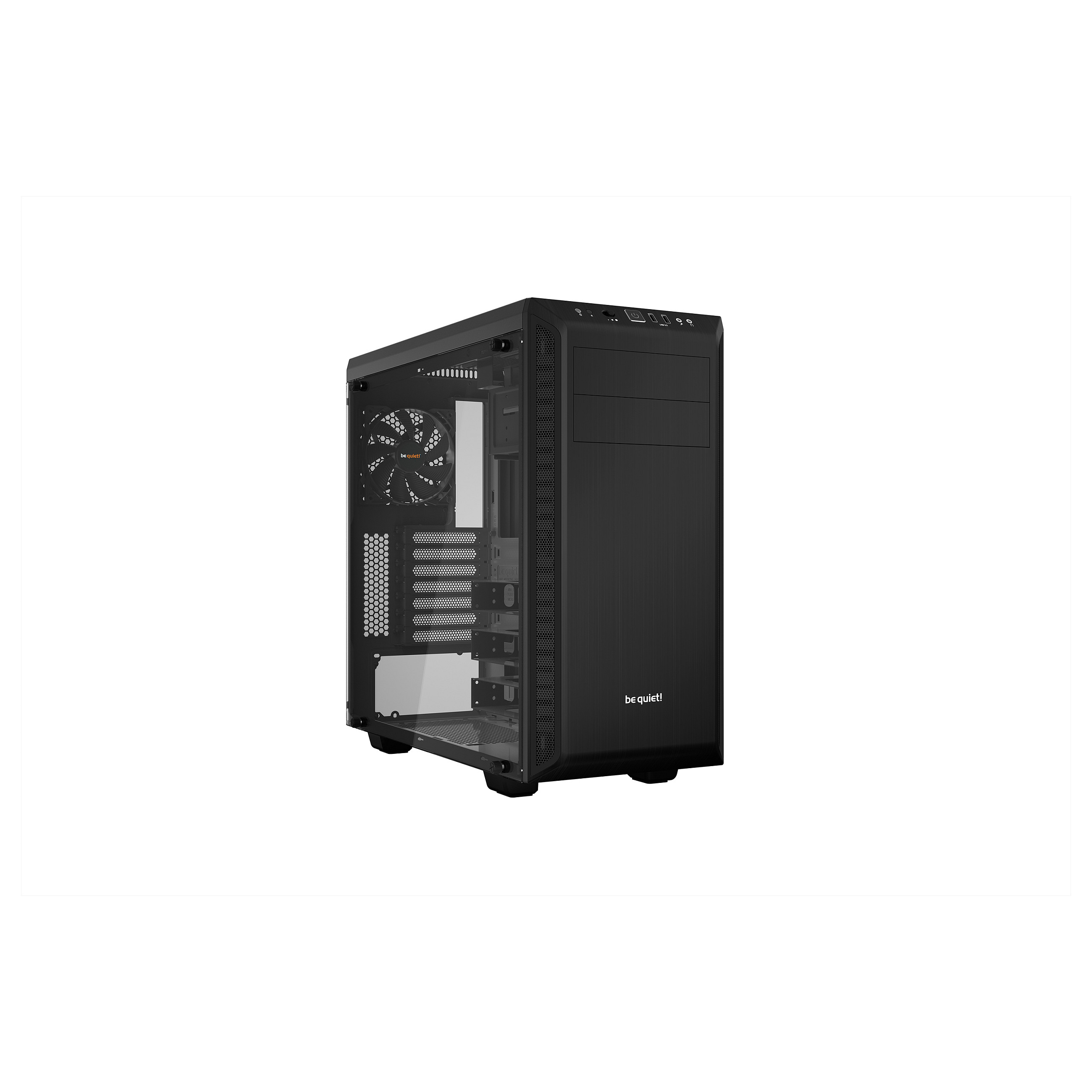 Kasë Midi be quiet! PURE BASE 600, e zezë