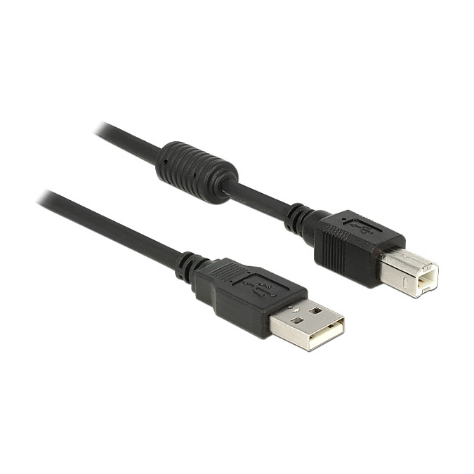 Kabllo USB DeLOCK 83566, USB-A në USB-B, 1 m, USB 2.0 – Zezë