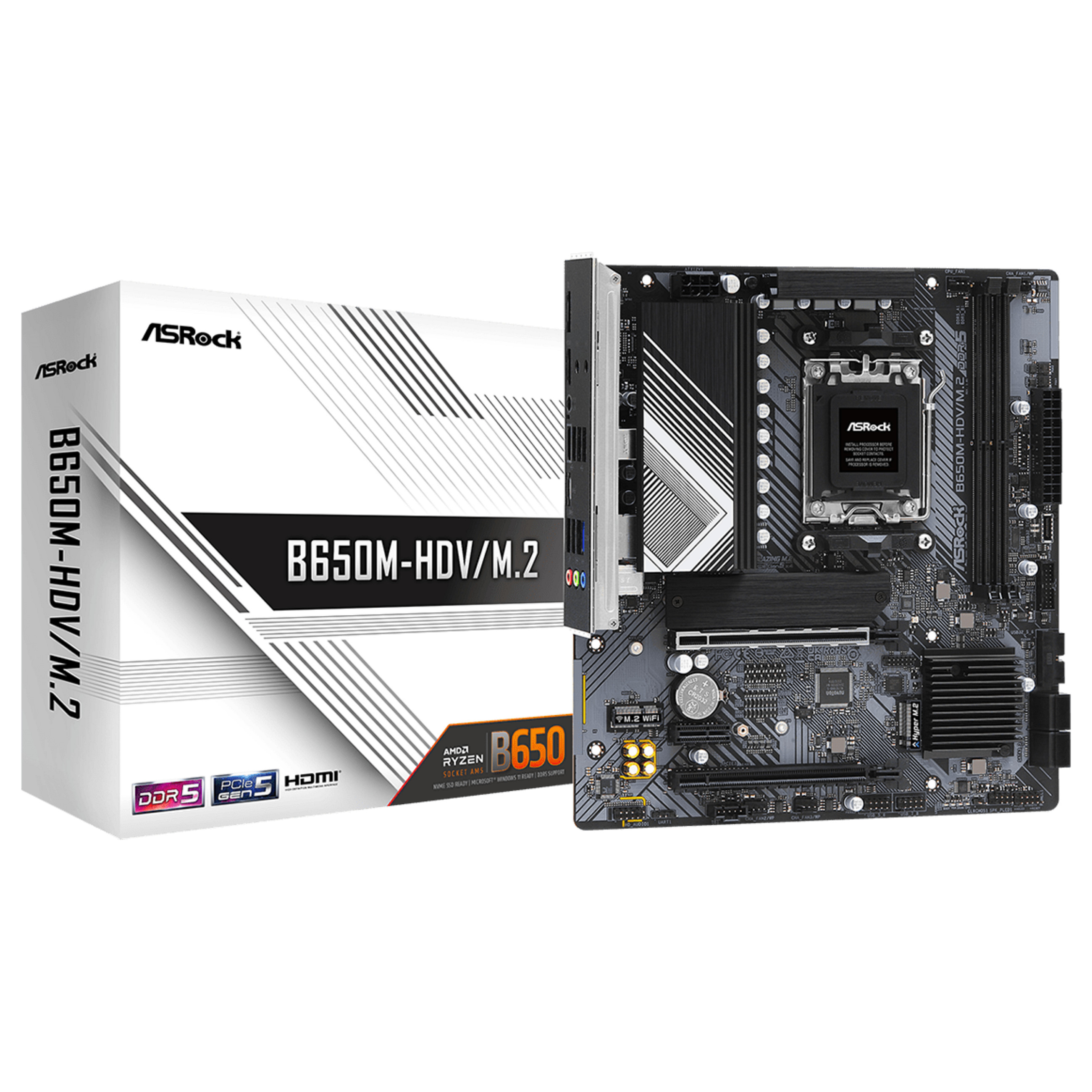 Pllakë Amë AMD AM5 ASROCK B650M-HDV/M.2 / DDR5 / HDMI+DP