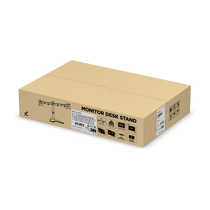 Mbajtëse për Monitor Equip 650123 , 2 Monitorë , 17–32" , deri 8kg për monitor , e rregullueshme , VESA 75x75–100x100 - Zezë 7