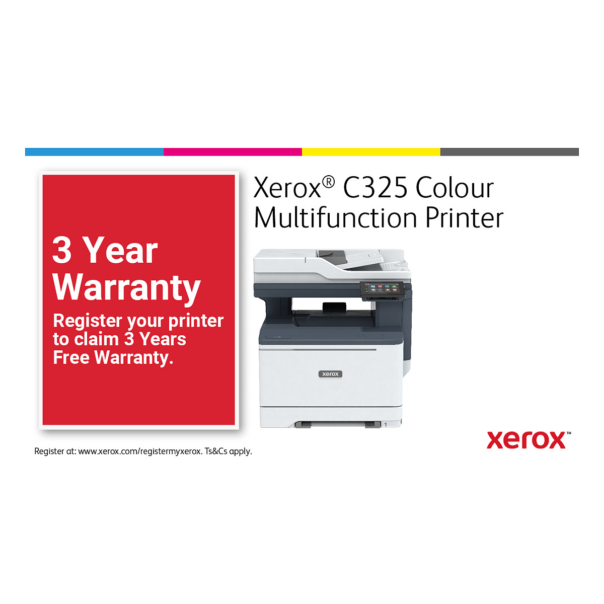 Xerox C325 A4 Color Laser Multifunction Printer – Print, Copy, Scan, Fax, WiFi, 35ppm thumbnail 4