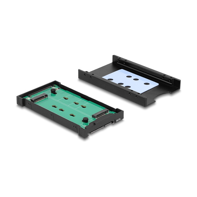 Adapter DeLOCK 64301, M.2 Key M NVMe në U.2, M.2 Key B SATA në SATA, për 2.5" - Zezë 3