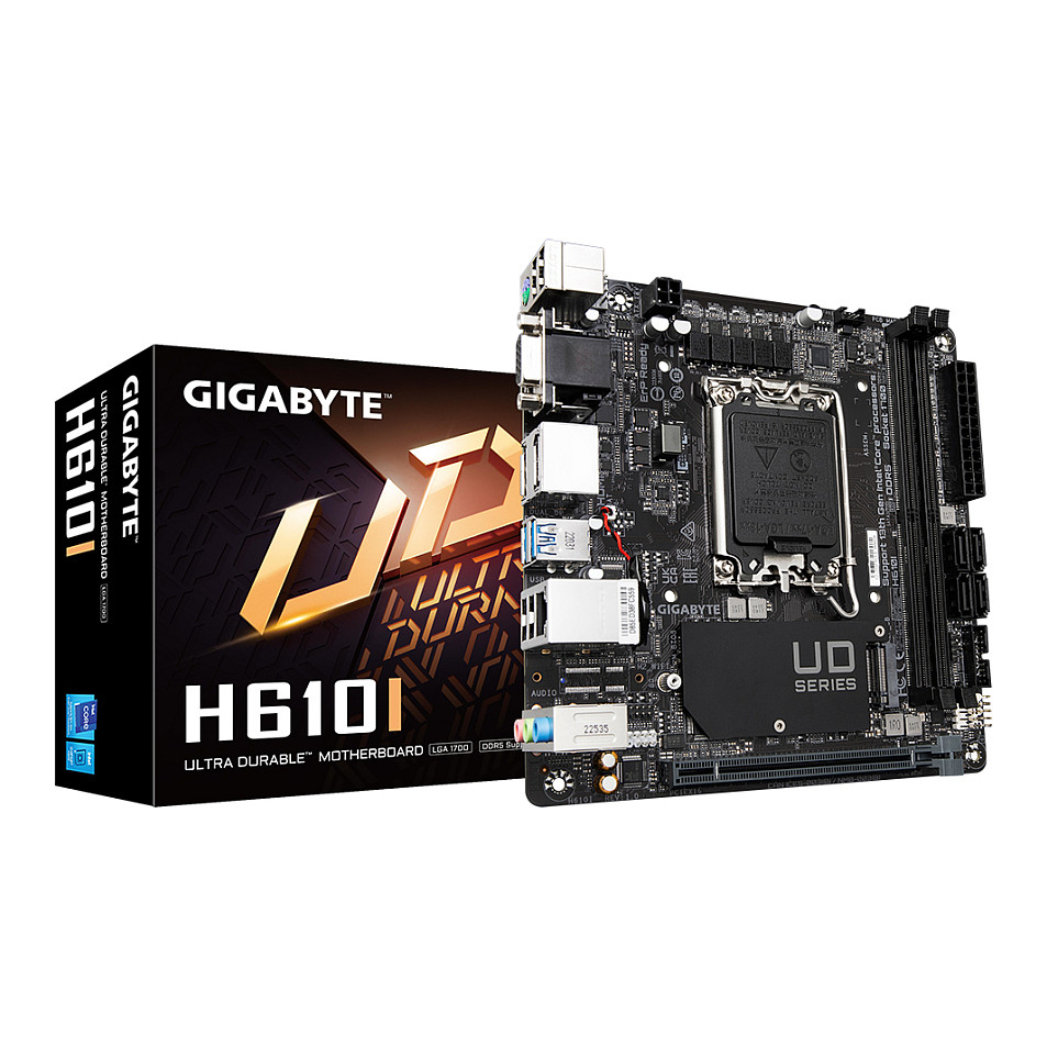 Pllakë Amë Intel 1700 Gigabyte H610I Mini-ITX DDR5 / HDMI+DP