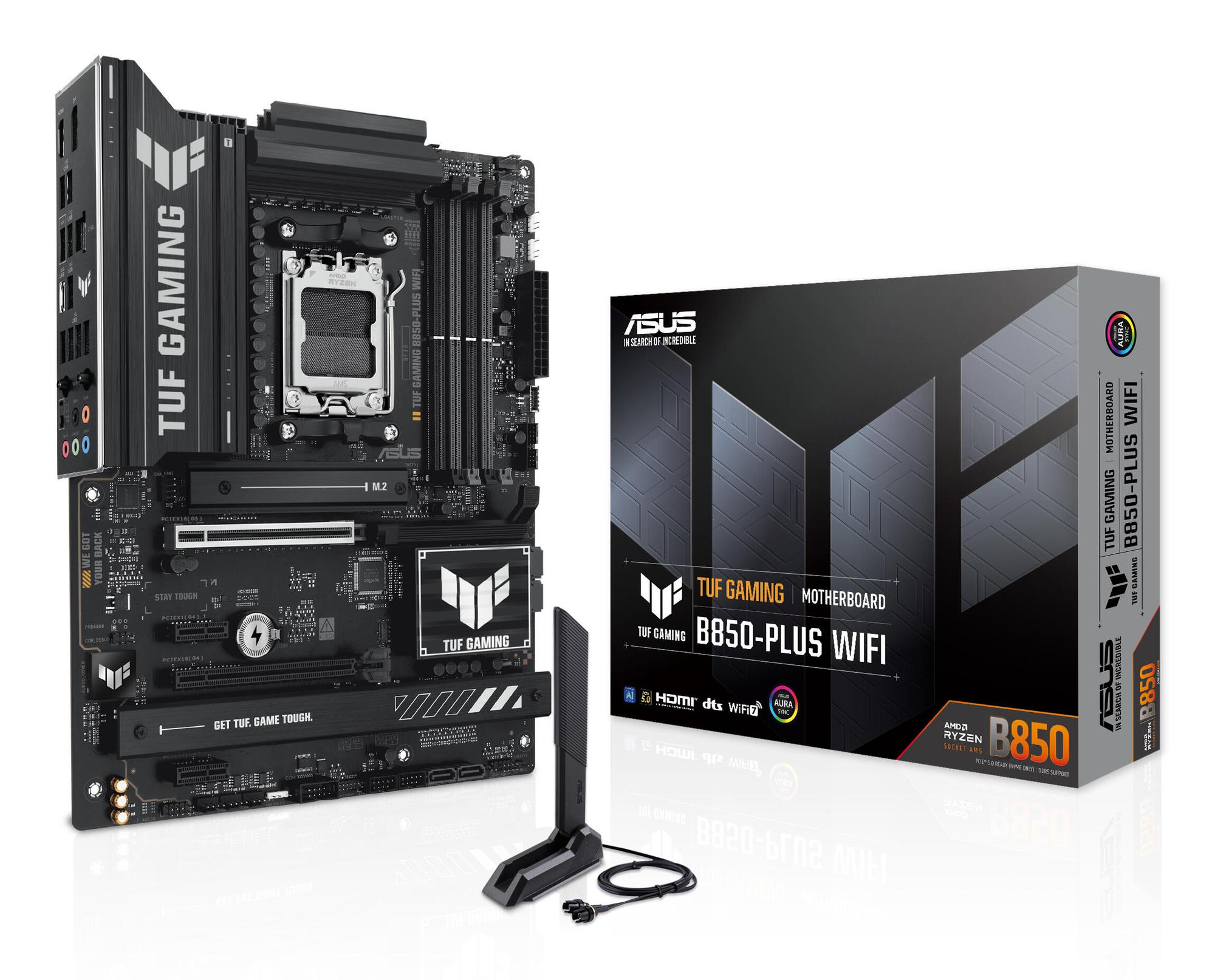 Pllakë Amë ASUS TUF Gaming B850-Plus WIFI / AMD B850 / AM5 / ATX / DDR5 / PCIe 5.0 / Wi-Fi 7