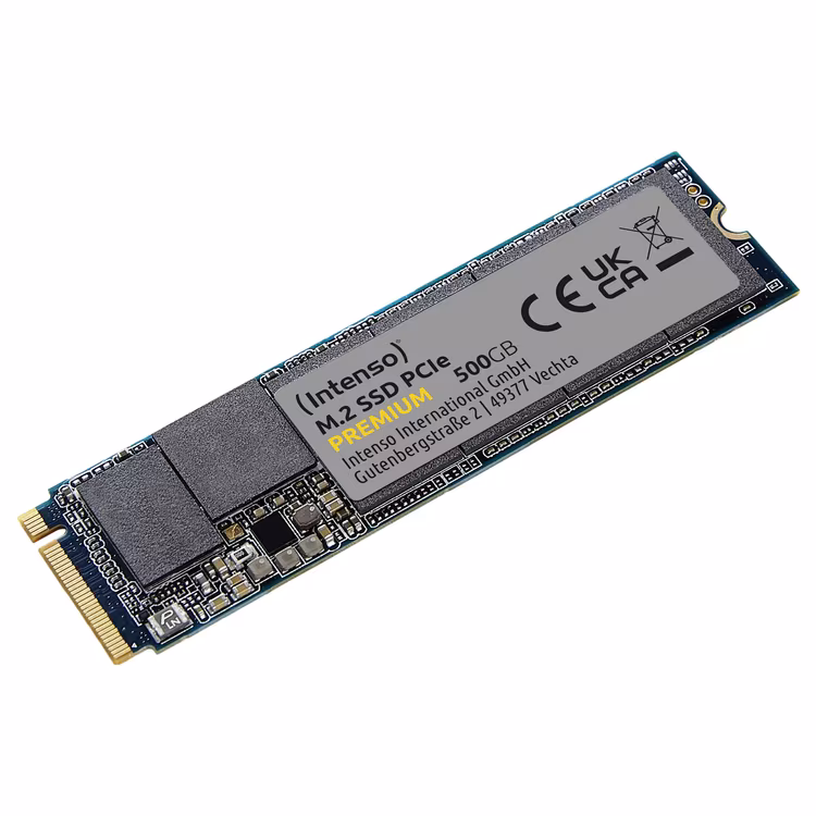 SSD e Brendshme Intenso Premium, 500GB, M.2 2280, PCIe Gen3 x4 NVMe 1.3, 2100MB/s Read, 1700MB/s Write 2