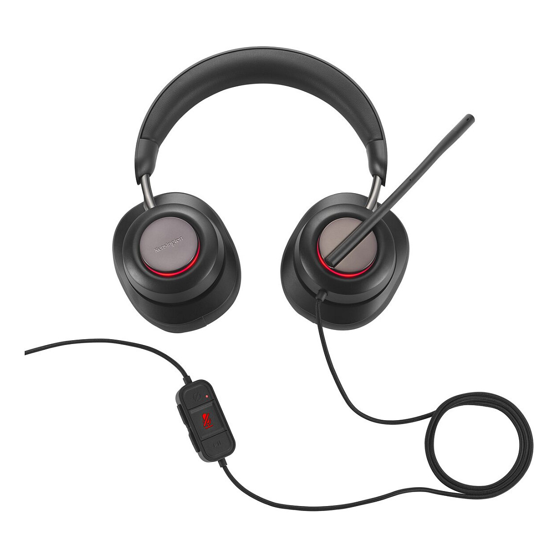Kufje me kabllo Kensington H2000 / USB-C / Stereo / 40mm / Mikrofon me reduktim të zhurmës - Zezë 9
