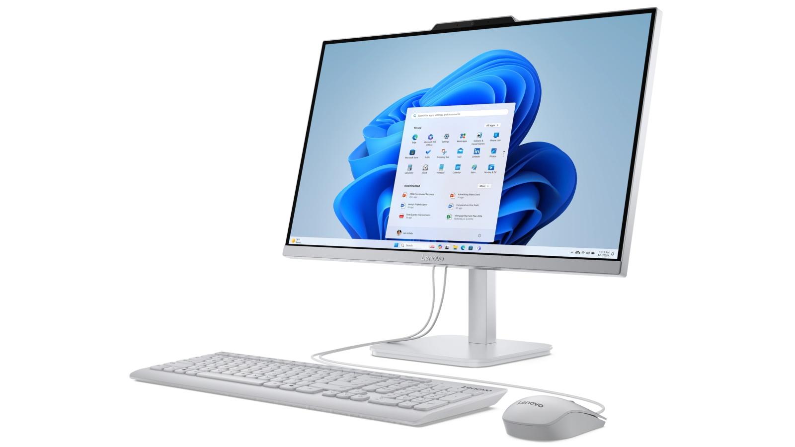 AIO Lenovo A100 / Core i3-N305 / 16GB DDR5 / 512GB / 23.8″ Full HD IPS / Intel UHD Graphics / Keyboard + Mouse – Cloud Grey 2