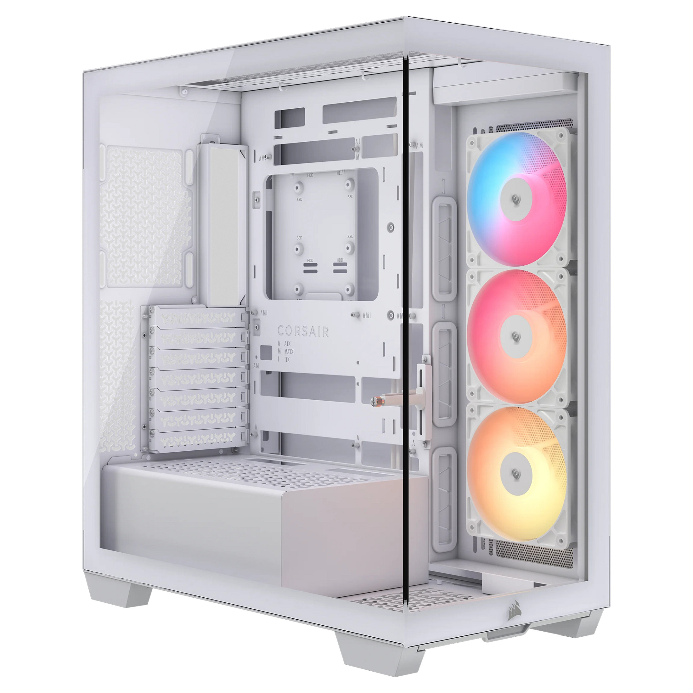 Kasë Midi CORSAIR 3500X RSR ARGB / Tempered Glass – Bardhë