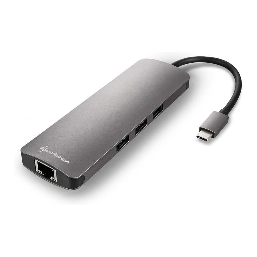 Sharkoon Adapter USB 3.0 Type‑C Combo - Gri thumbnail 2