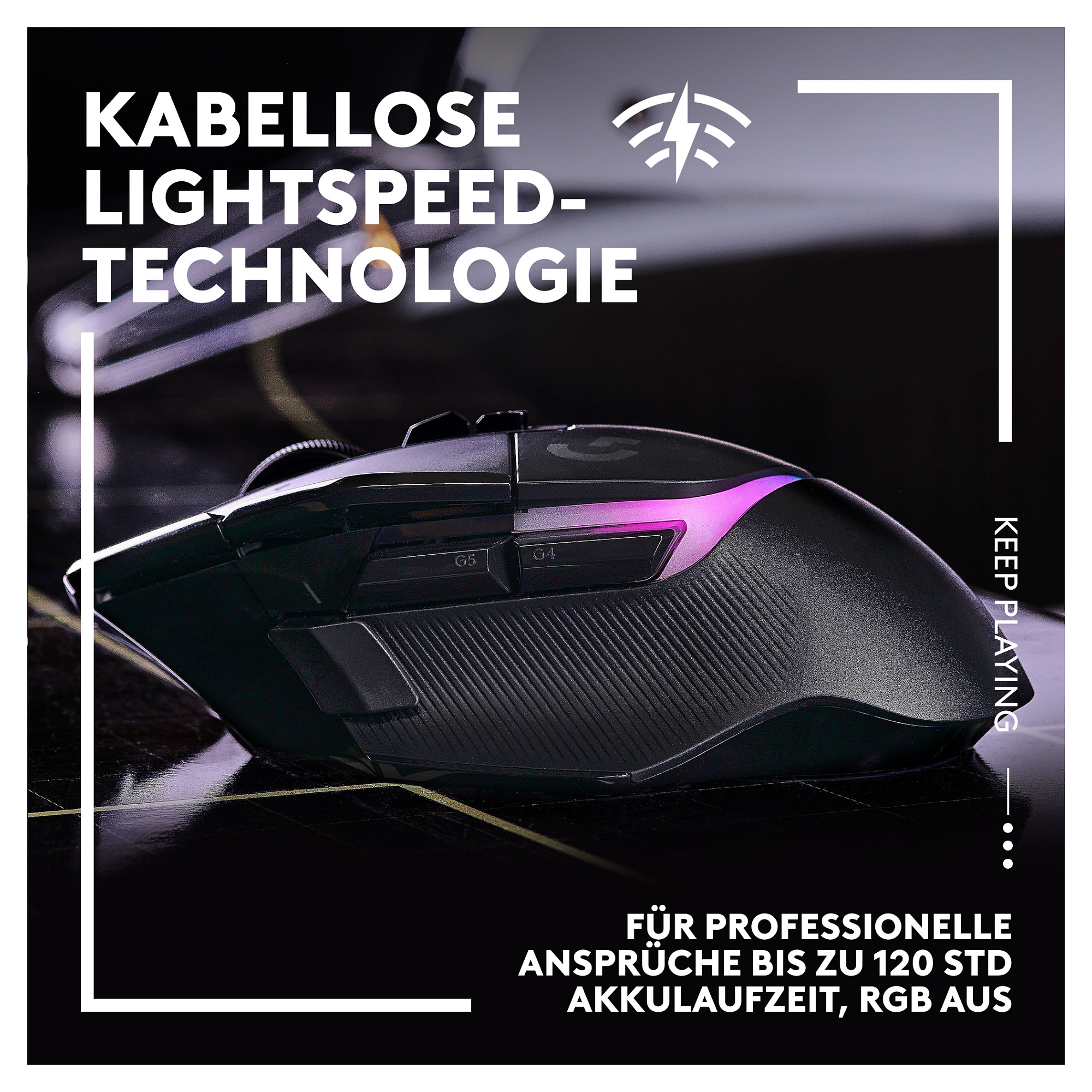 Maus Gaming Logitech G G502 X Plus / Wireless / HERO 25K / 25.600 DPI / 13 Butona / RGB - Zezë 10