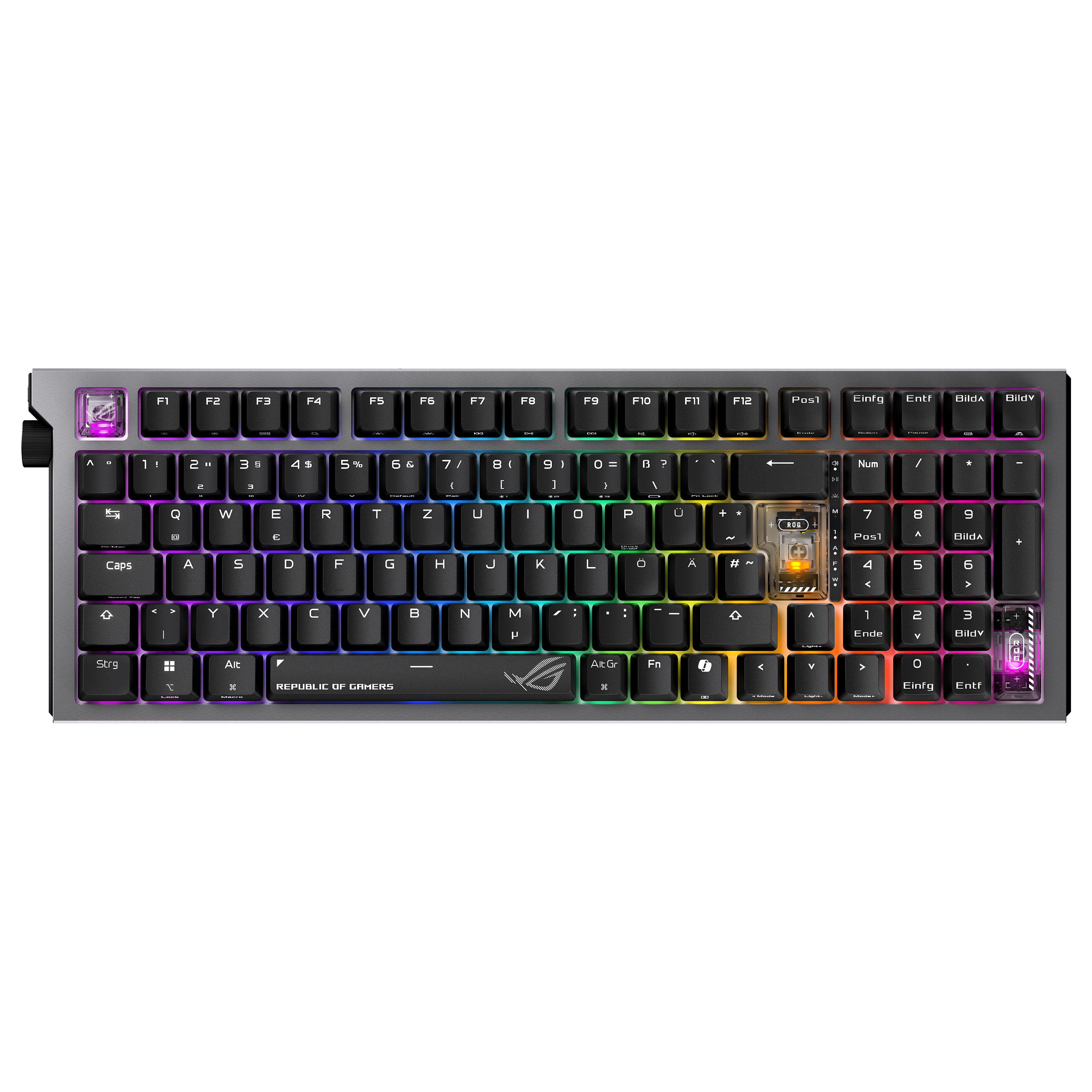 Tastierë Gaming ASUS ROG Strix Morph 96 Wireless / Wired & Wireless / QWERTZ / Mekanike / RGB LED - Zezë 4