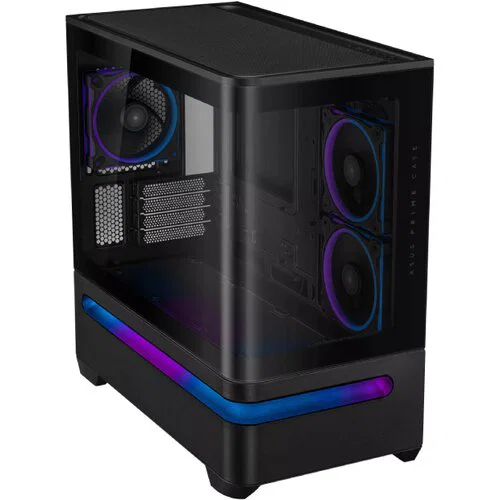Kasë LC-Power Quad-Luxx LC-703B-ON Midi Tower ATX / 4x120mm 256C RGB Fans / 2x USB 3.0 / 1x USB 2.0 - Zezë 3
