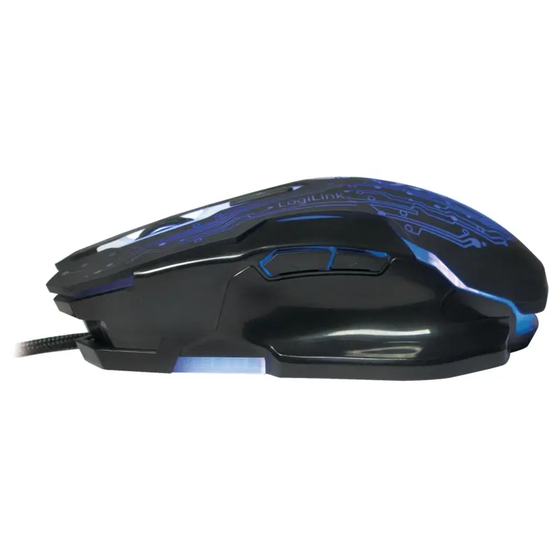 Maus Gaming LogiLink ID0137 / USB / Optik / 2400 DPI / 6 Butona / LED - Zezë/Blu 4