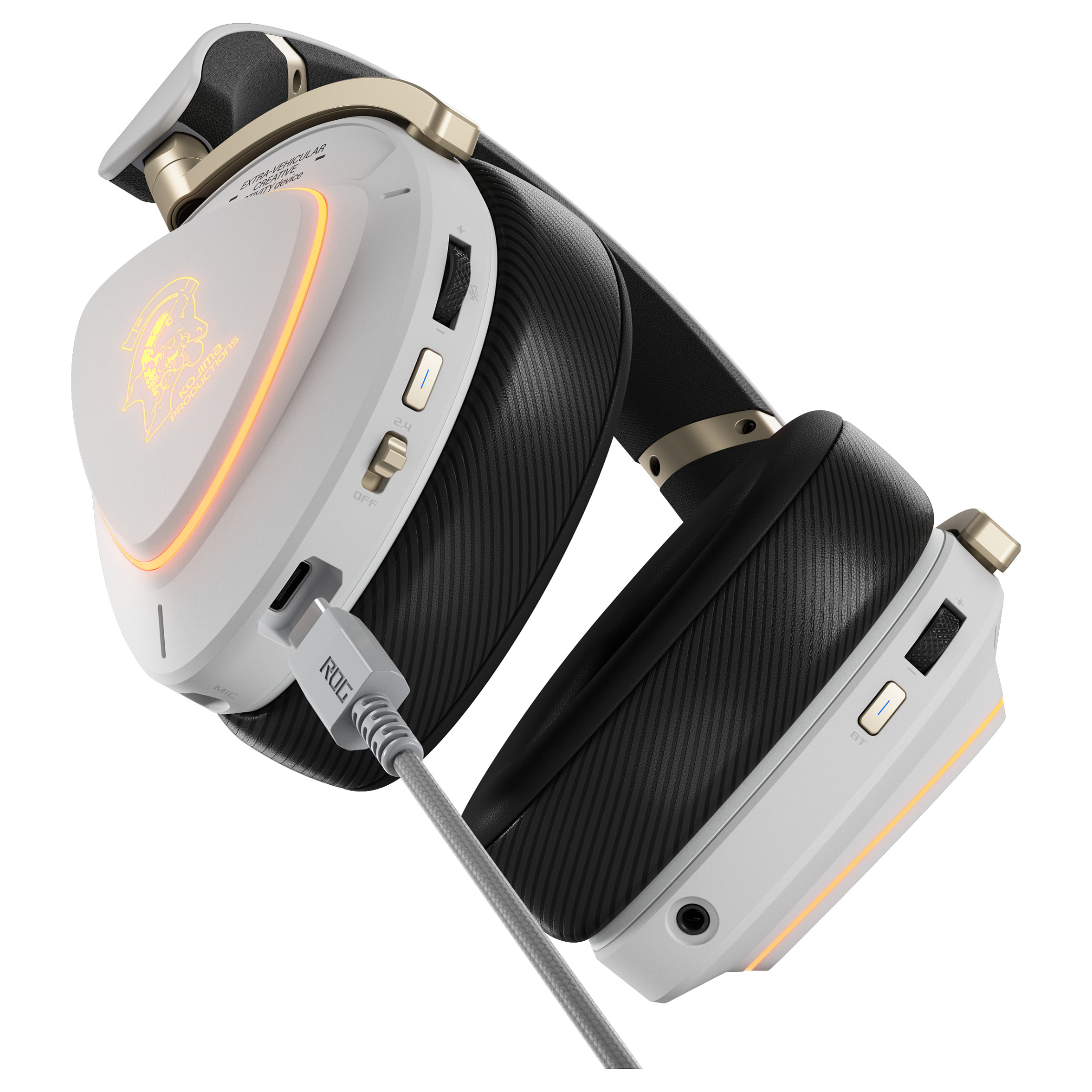 Kufje Gaming ASUS ROG Delta II-KJP / Wireless / KOJIMA PRODUCTIONS Edition / 50 mm / RGB – Bardhë 5
