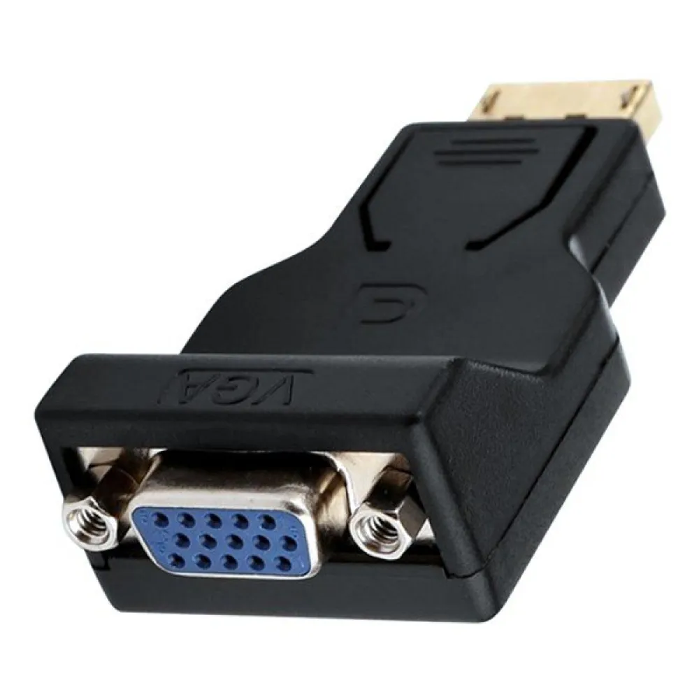 Konverter Display Port / Mashkull në VGA Femer / I zi 4