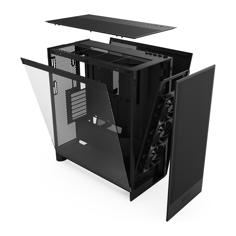 Kasë NZXT H7 Flow TG CM-H72FB-01 -Zezë thumbnail 5